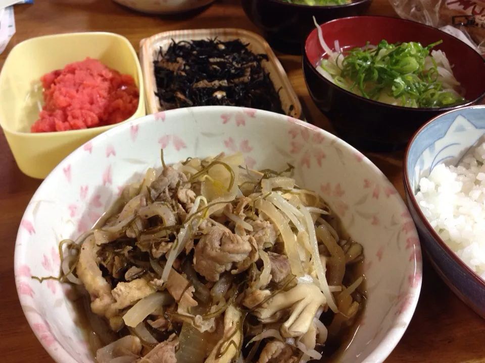 昆布と豚肉と野菜の炒め物(^O^)／|すかラインさん