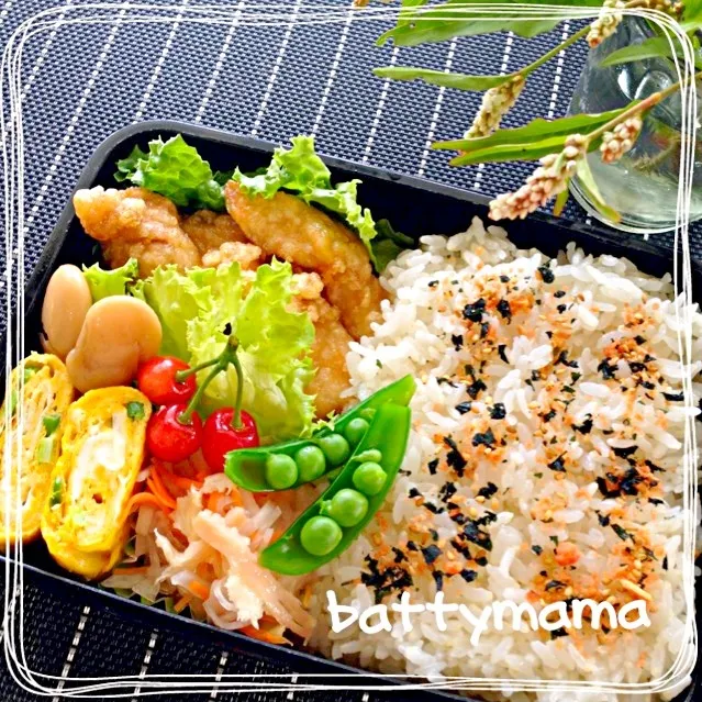 Snapdishの料理写真:ﾁｷﾝのﾚﾓﾝ煮弁当〜☆battymamaのしあわせになるお弁当〜☆|ばってぃーまま＠♪さん