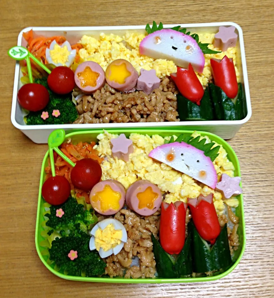 Snapdishの料理写真:５月１４日2人弁当🌷🌷|川上千尋さん