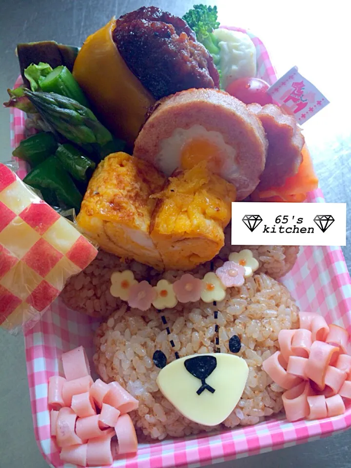 Snapdishの料理写真:65's特製 くまのがっこうのジャッキー弁当|65's kitchenさん