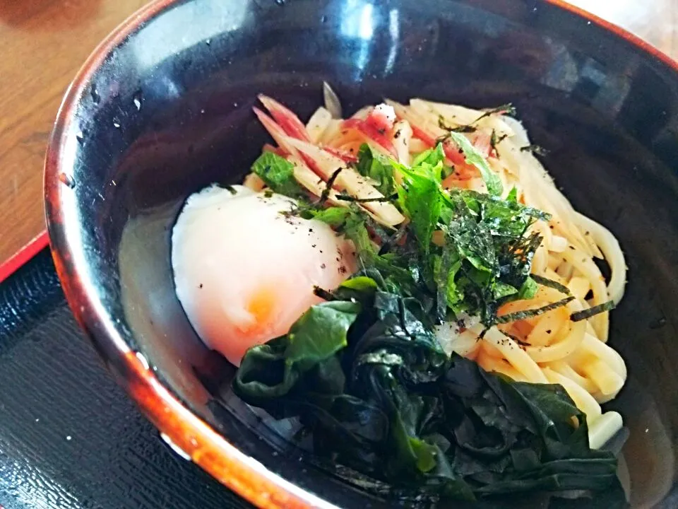 Snapdishの料理写真:温玉のっけうどん|Norikoさん