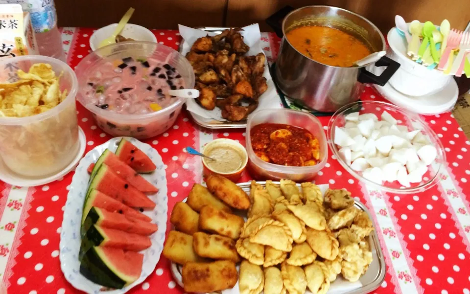 Indonesian food for home party  with my friend|Yulia Haradaさん