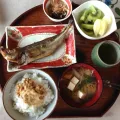 栄養抜群！あじの干物の和朝食