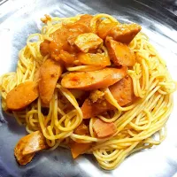 Snapdishの料理写真:spicy sausage pasta|luvsie juanさん