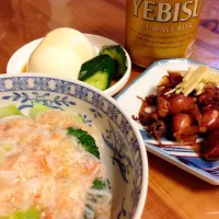 Snapdishの料理写真:週中ツマミな夕飯🍺|akikoさん