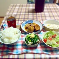 豚の角煮&サラダ&ポテトサラダ&冷奴|タカギ ユウヤさん