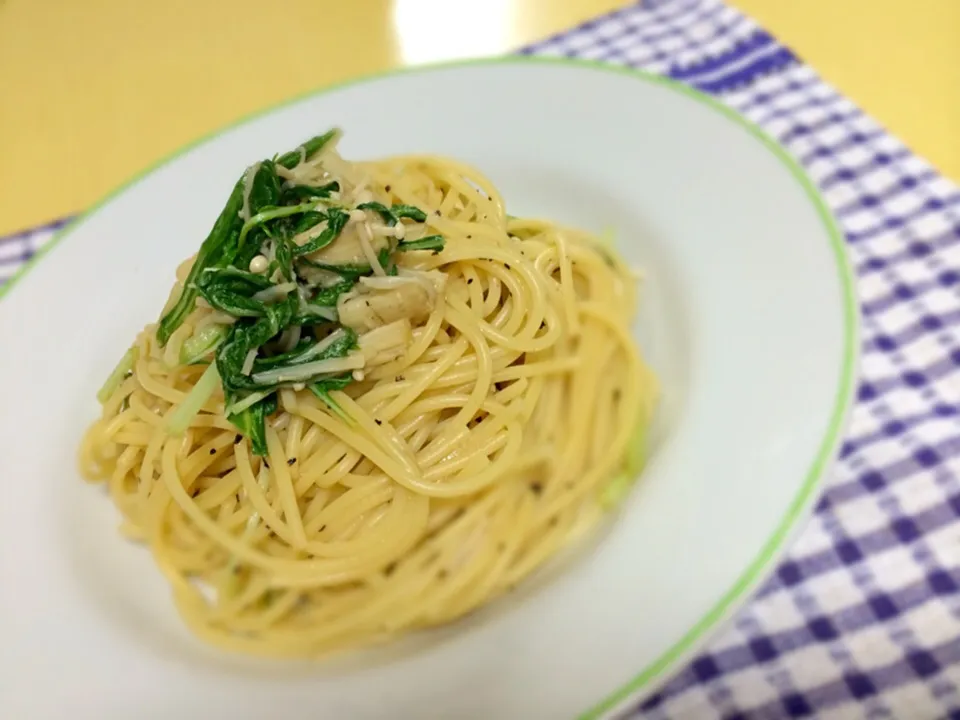 エノキと水菜のパスタ|mai♡さん