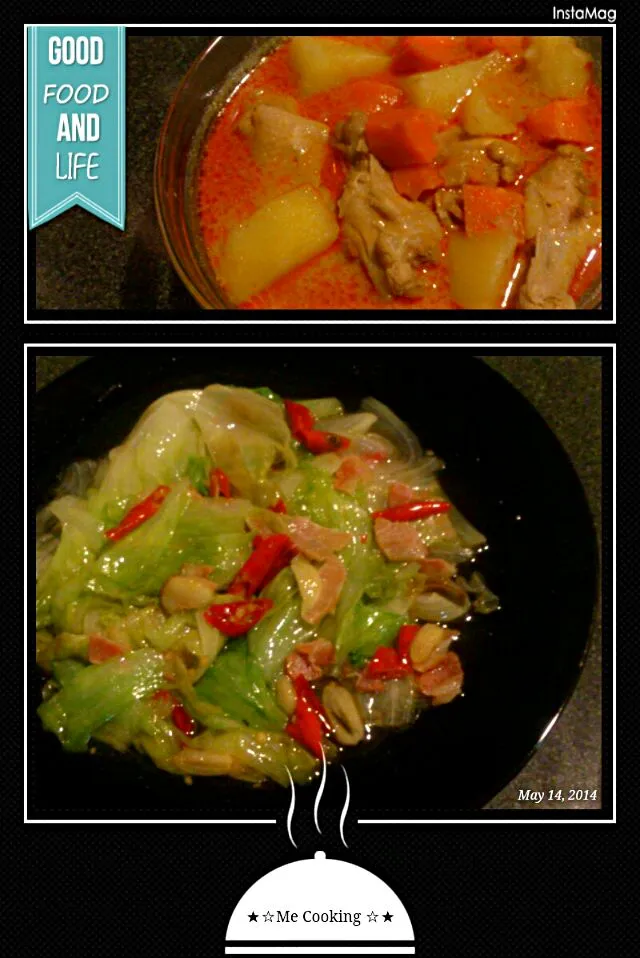 ☆★☆Chicken Mussaman Curry + Fried Lettuce with Becon☆★☆|Trailadaさん