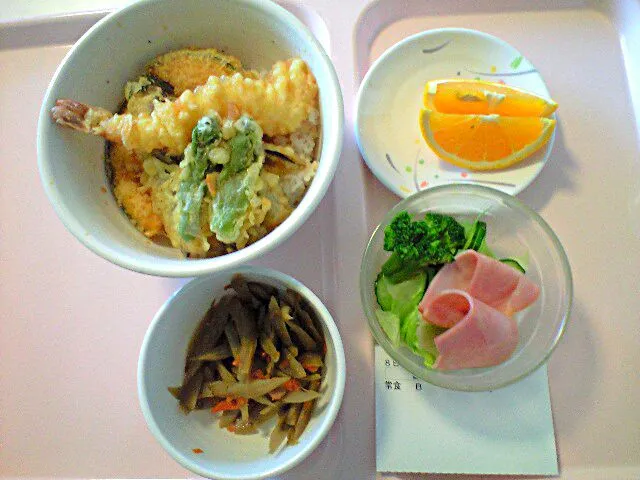 入院食だけど天丼|まりもあめさん