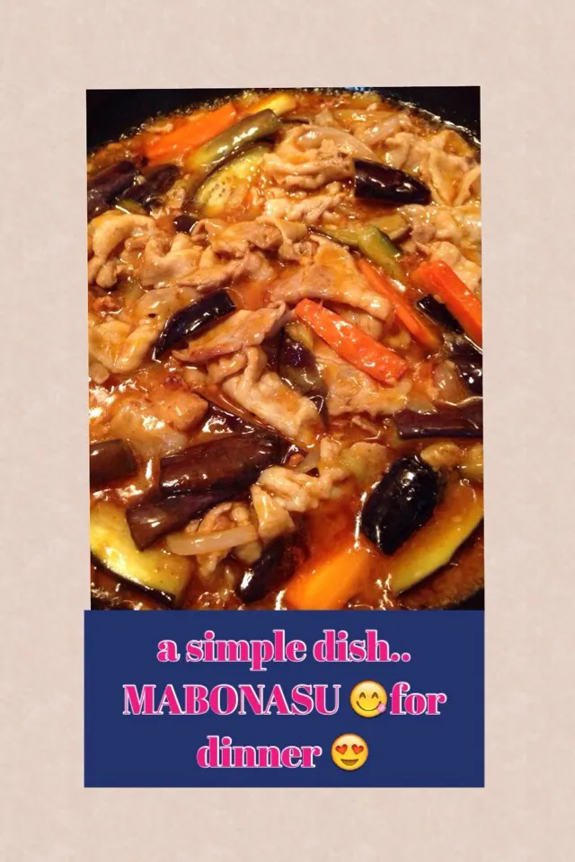 Chinese food MABONASU 😄😋😋|anie hattoriさん