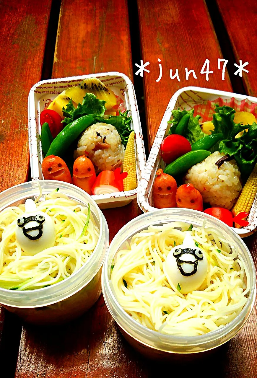 素麺に憑依？！ウィスパー入り素麺弁当|jun47さん