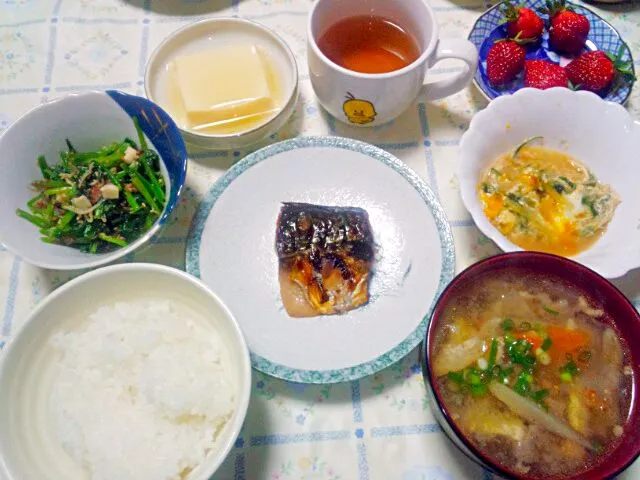 焼き鯖定食風|うたかた。さん