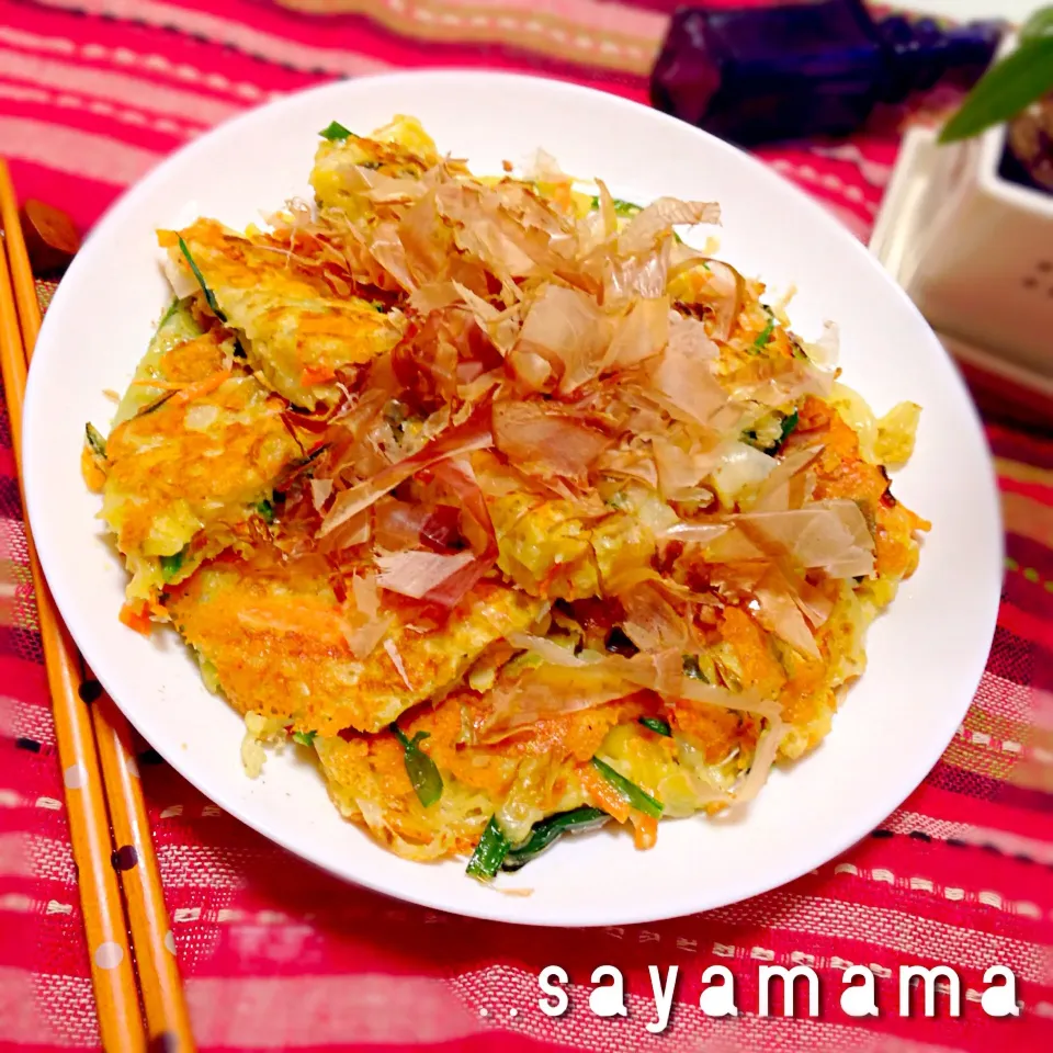 カリっ！もちっ！ふわ！野菜たっぷりチーズチヂミ‼︎|sayamamaさん