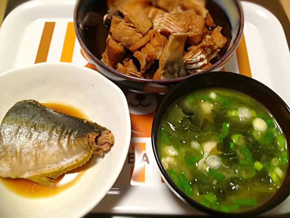 色々お魚煮、カンパチ煮、お味噌汁|アンジーさん