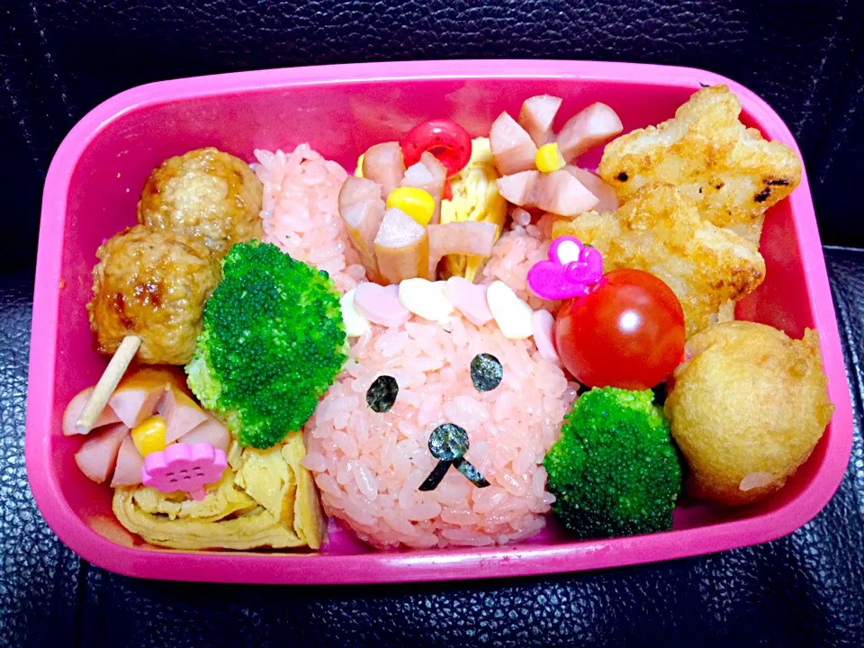 ウサギのハート冠弁当|こむぎさん