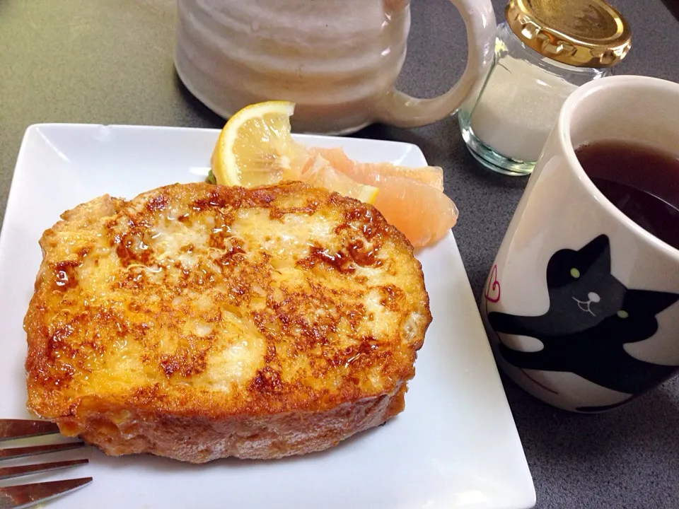 フランスパンのフレンチトースト|ろここさん