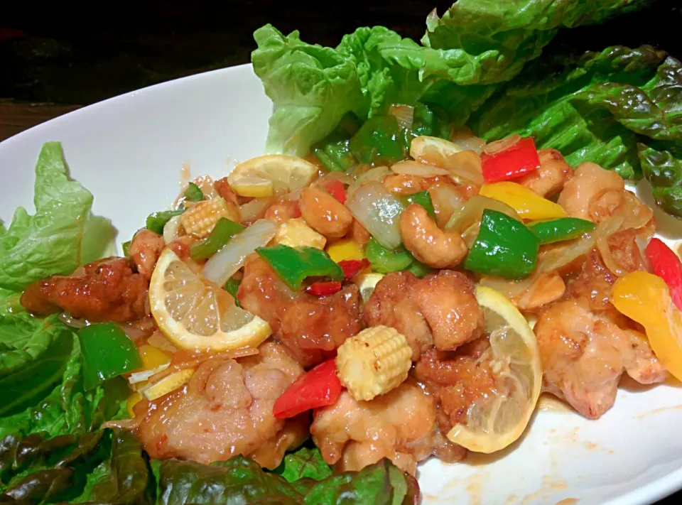 鶏肉とカシューナッツのレモン風味|和ははさん