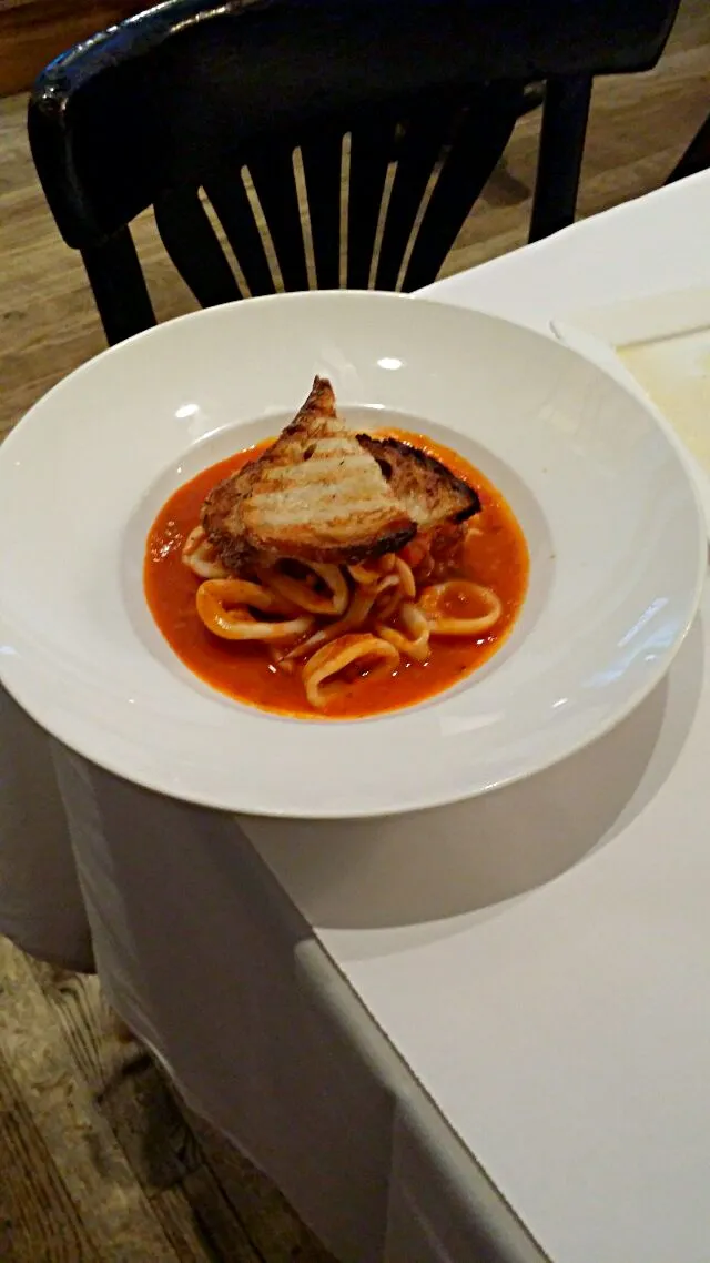 Sautéed calamari far diavolo|Thomas Chiassonさん