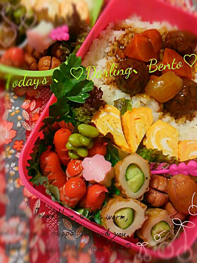 Darlingの愛情・たっぷり弁当・・♡|kimikimi󾬍さん