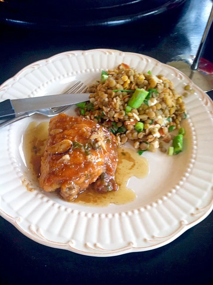 Pan-Roasted Chicken Thighs with Lemon and Capers|K Goodnessさん