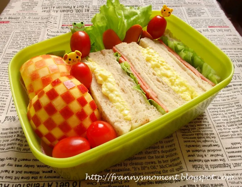 Homemade sandwich -Egg mayonnaise and ham  火腿蛋治|Frannyさん