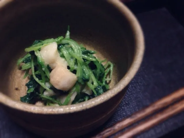 三つ葉とお麩の酢みそ和え|まちまちこさん