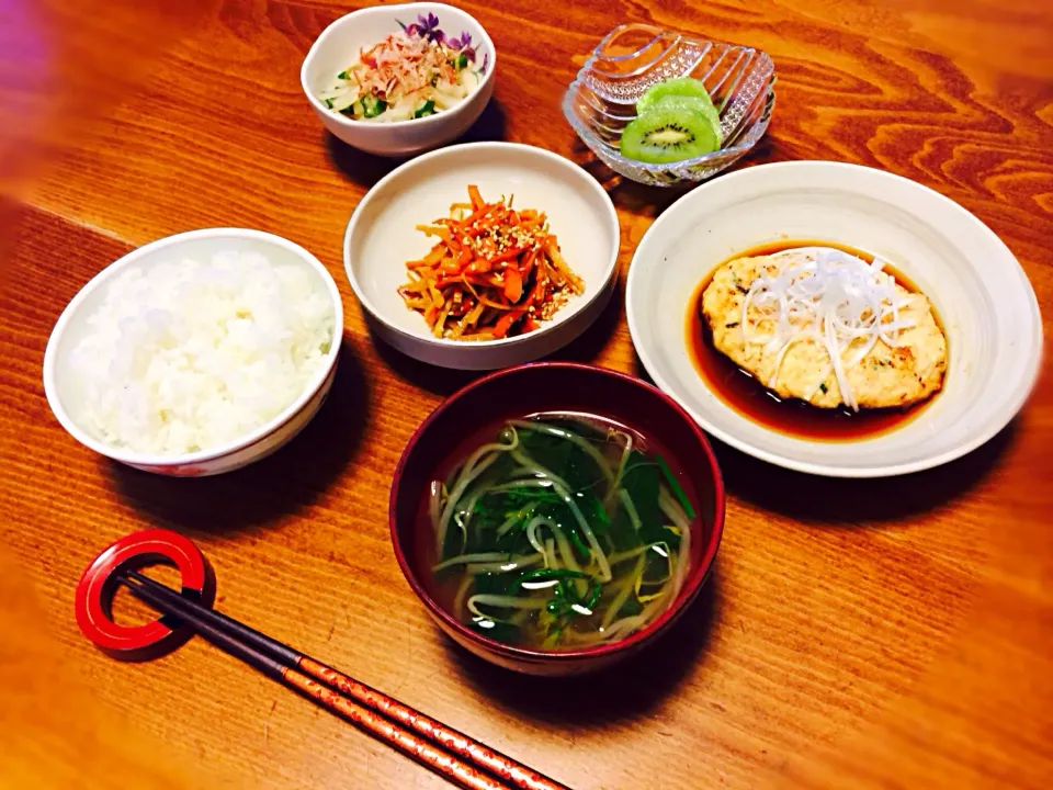 豆腐ハンバーグ定食|かーやんさん