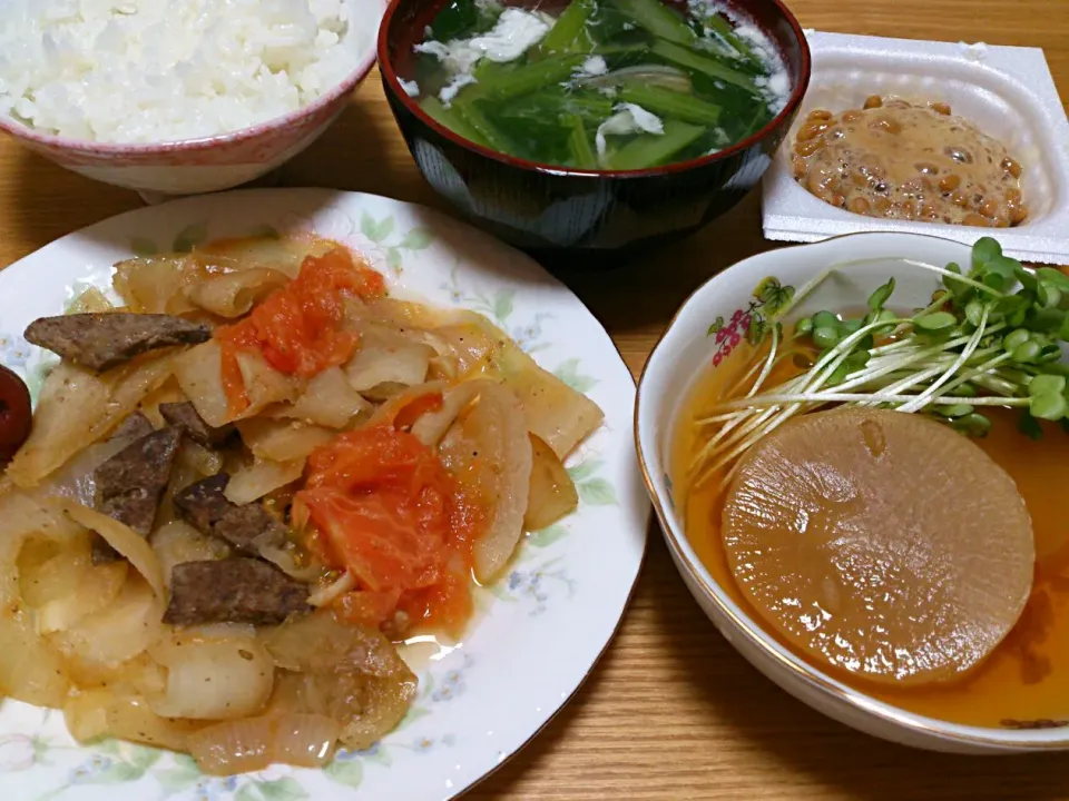 トマトとレバーと大根の炒め物|Shinji Matsuokaさん