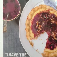 Snapdishの料理写真:Coconut-buttermilk pie with blackberry caramel|stephanie lilesさん