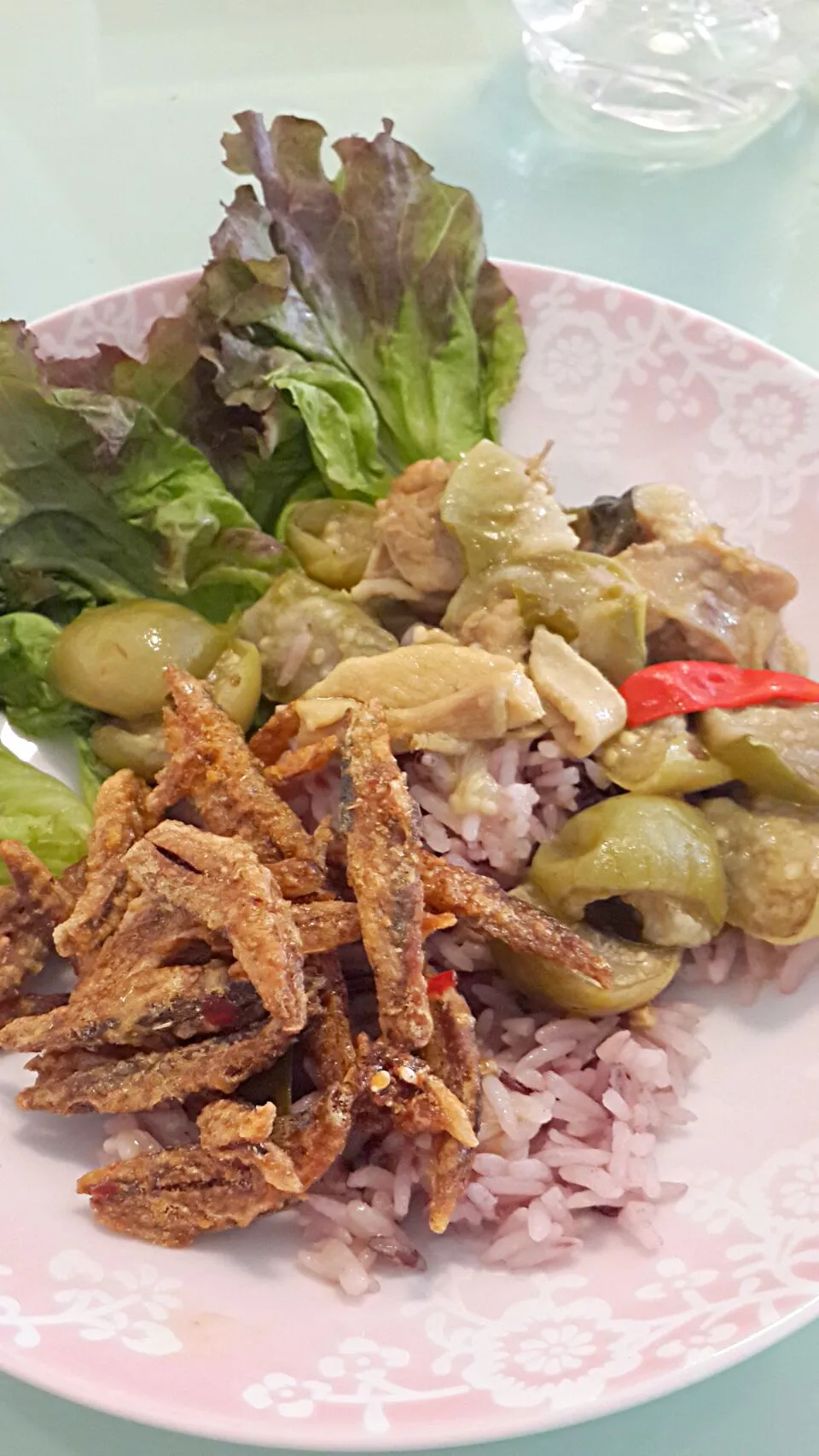 ข้าวกล้องแกงเขียวหวานปลากรอบ|OKdishwishさん