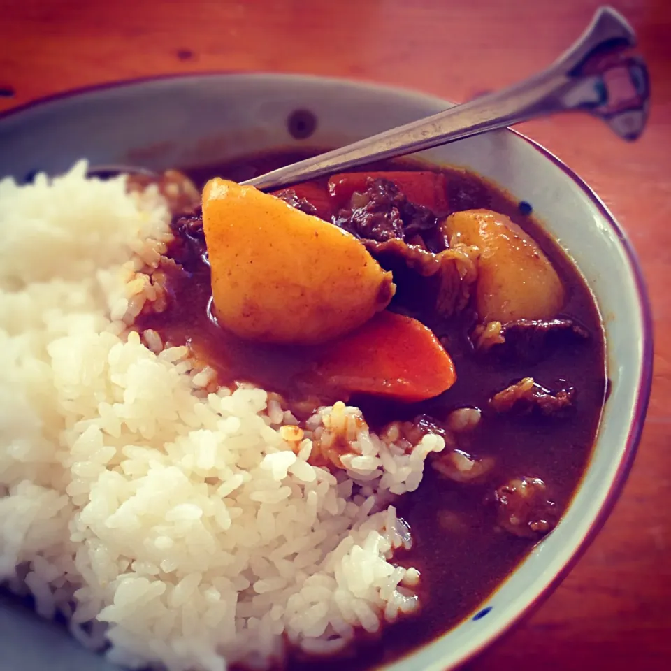 Snapdishの料理写真:5/18お昼ごはん 超シンプル『カレーライス』|Kenji Kinoshitaさん