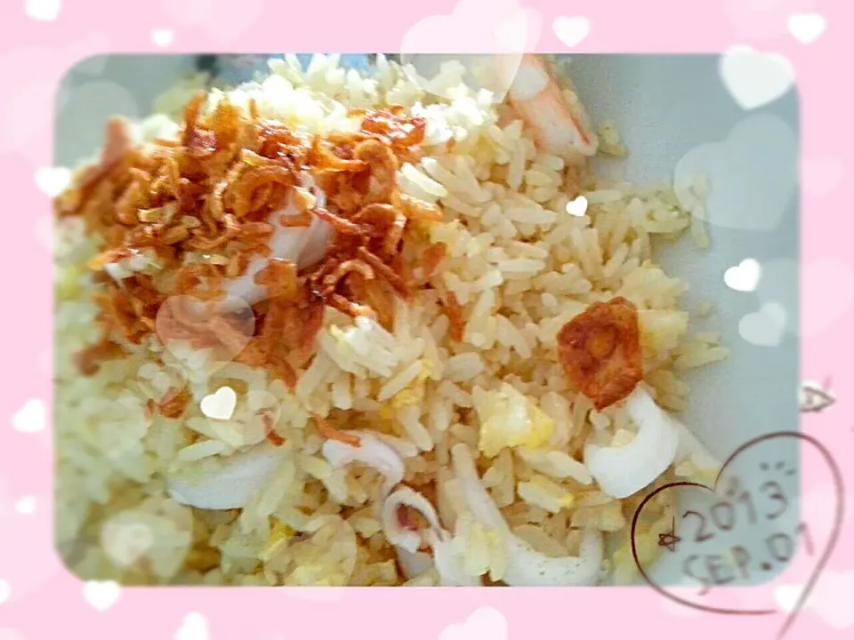 Seafood fried rice🐙🍤🍳|🌷lynnlicious🌷さん