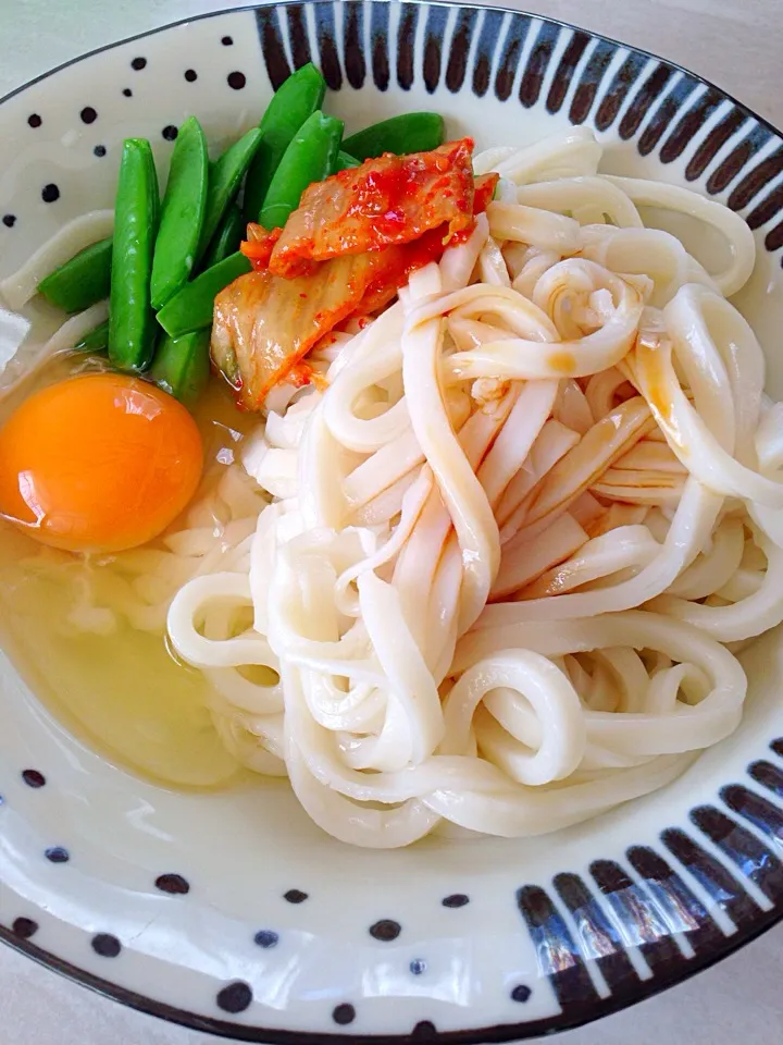 釜玉キムチうどん|ゆっかさん