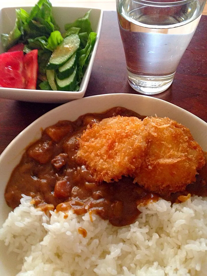 チキンカツな晩カレー。|ごはんできたよ〜さん