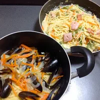 Snapdishの料理写真:コストコ商品でおうちパスタ！|ゆいさん