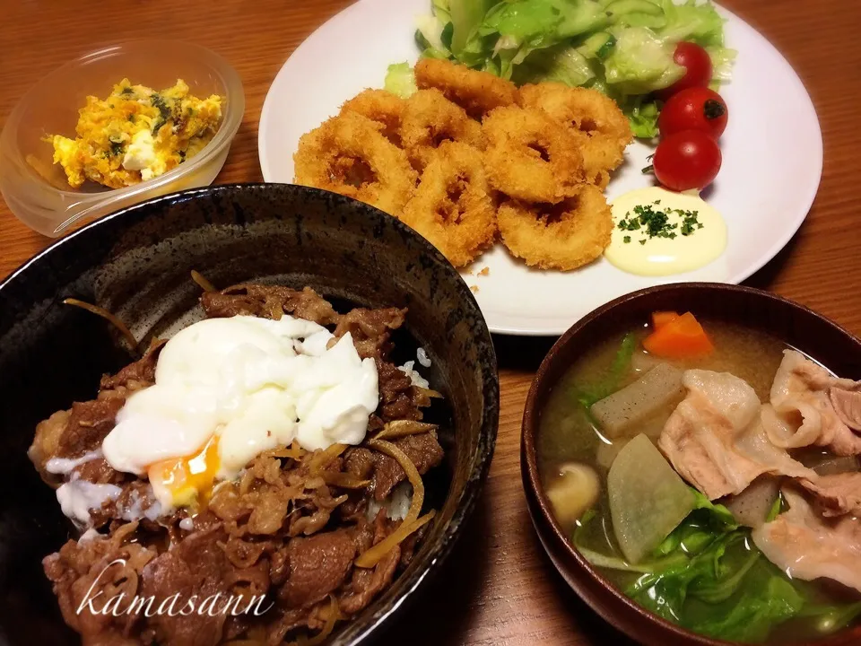 牛丼♪イカリング〜♪|かまさん