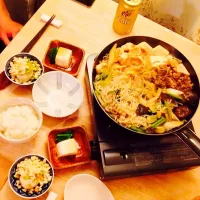 Snapdishの料理写真:すき焼き＆味玉|ももさん