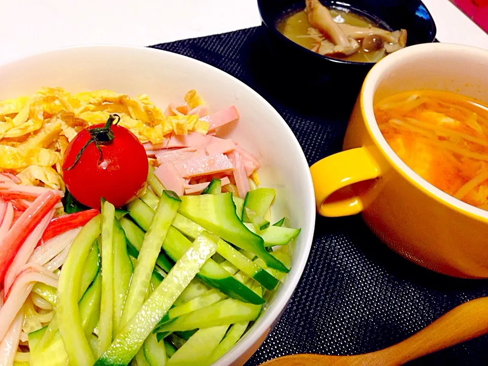 Snapdishの料理写真:焼きそば麺で冷やし中華セット❤|maipuさん