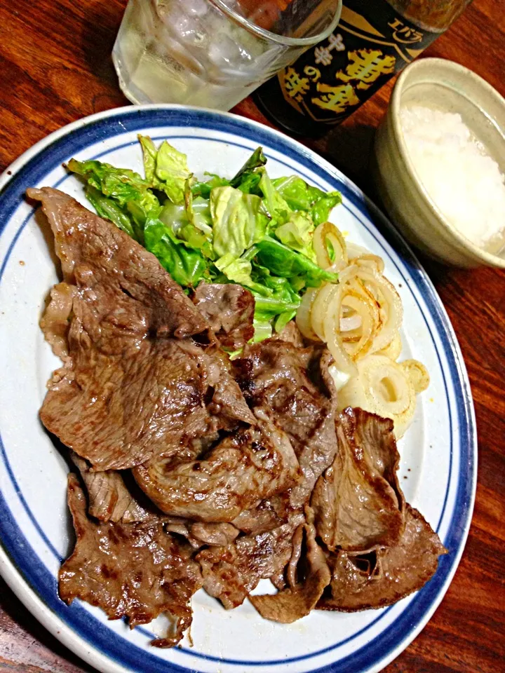 薄切りの牛肉をおろしで、という、リクエストだったので(^^;;|ハルさん