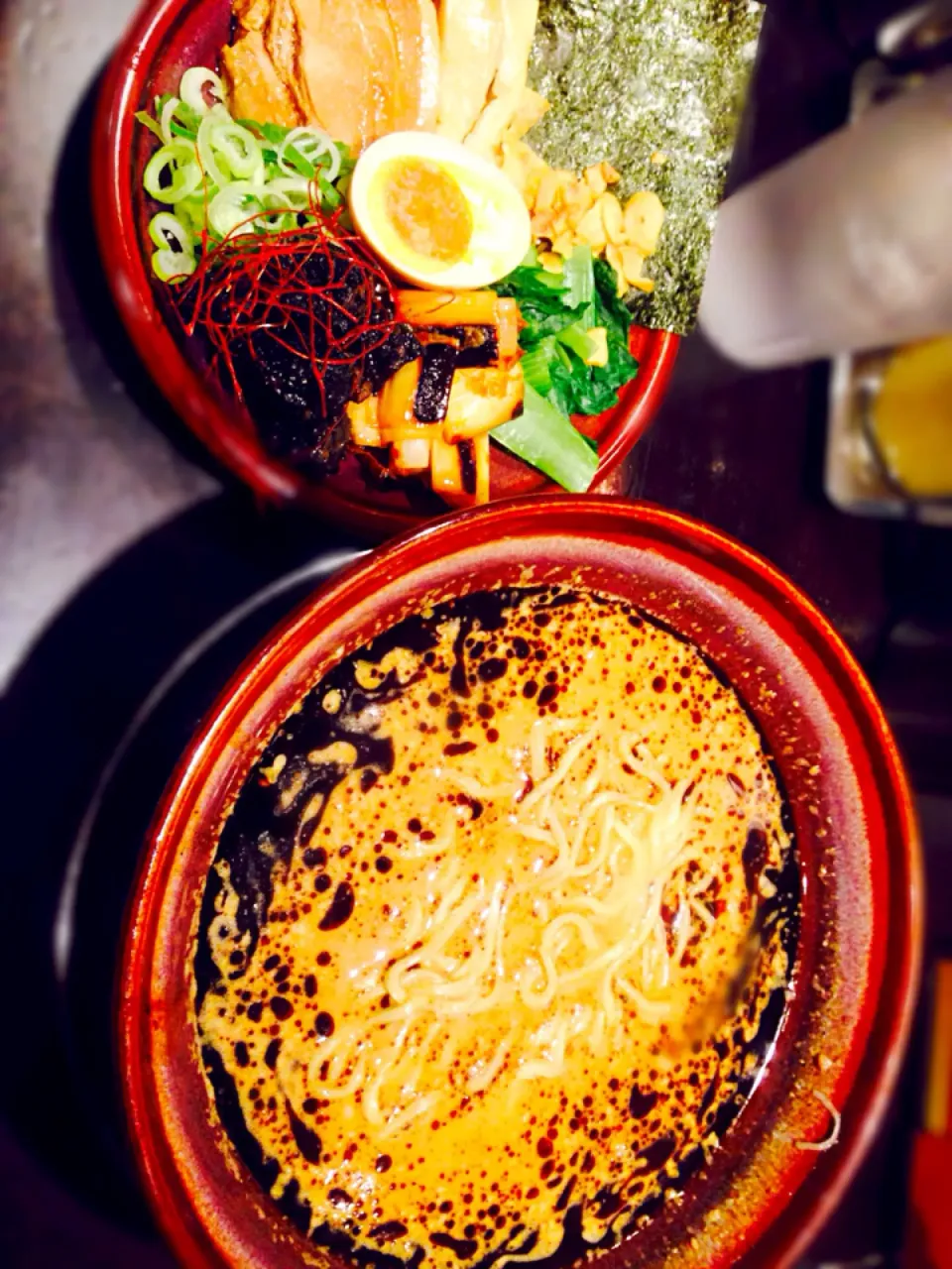 Snapdishの料理写真:高田馬場 光麺 黒坦々麺全部乗せ！|向春さん