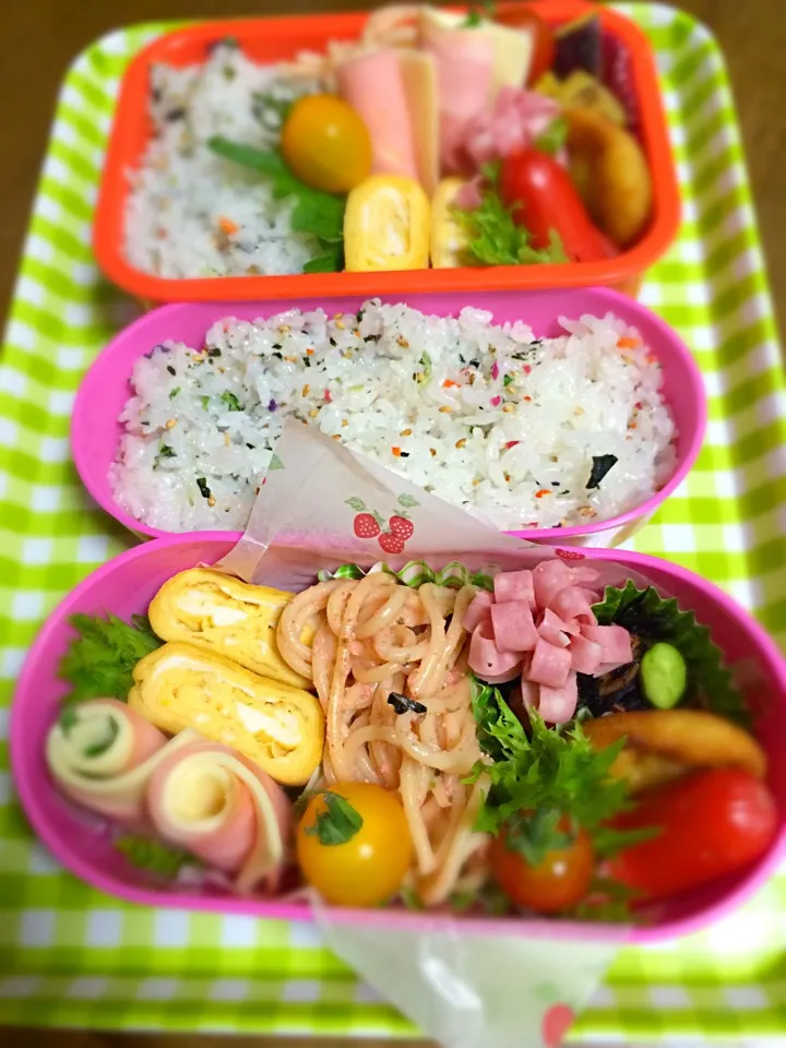 JK楓と祈のお弁当5/20 たらこスパ弁当♪ʕ•̫͡•ʔ|よこたんさん