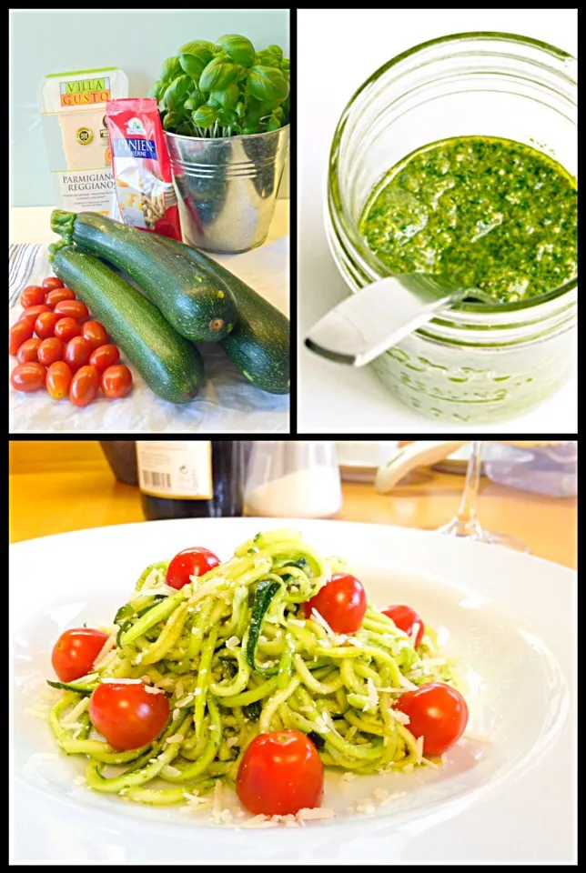 Zucchini pesto pasta for Vegetarian|Asa Buaさん