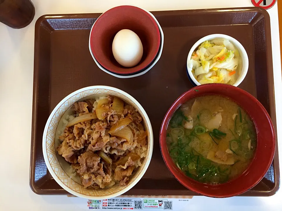 牛丼並豚汁おしんこセット|ばーさんさん