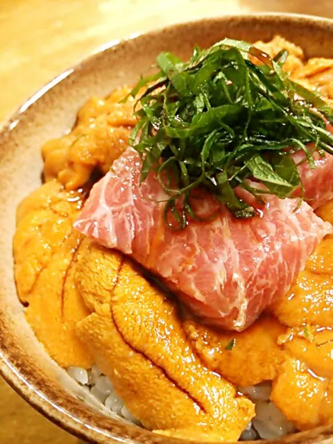 Snapdishの料理写真:うにとろ丼|徳之島トトロンヌさん