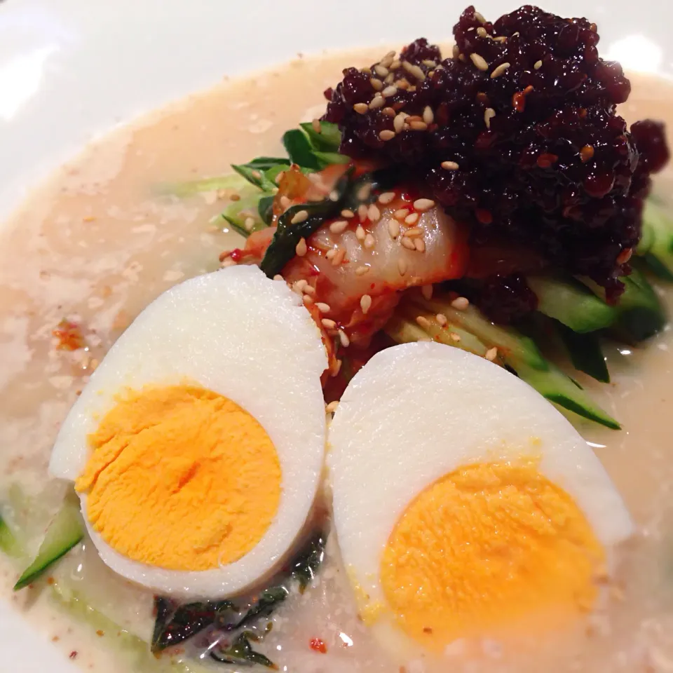 Snapdishの料理写真:坦々風 胡麻だれ肉味噌冷麺|RIESMOさん