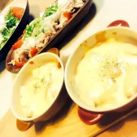 Snapdishの料理写真:＊とろ〜りチーズたっぷり明太子のぽてマヨグラタン＊