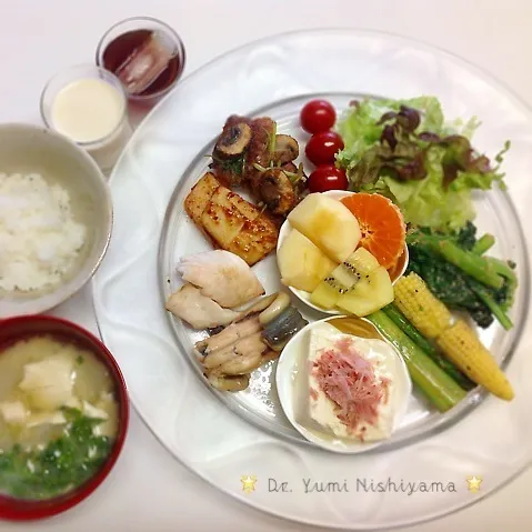 Snapdishの料理写真:ドクターにしやま由美式ダイエットプレートのご紹介です‼︎|ドクターにしやま由美式時計回りダイエットプレートさん