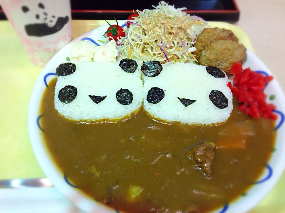 Snapdishの料理写真:双子パンダカレー♪|くまもん隊2さん