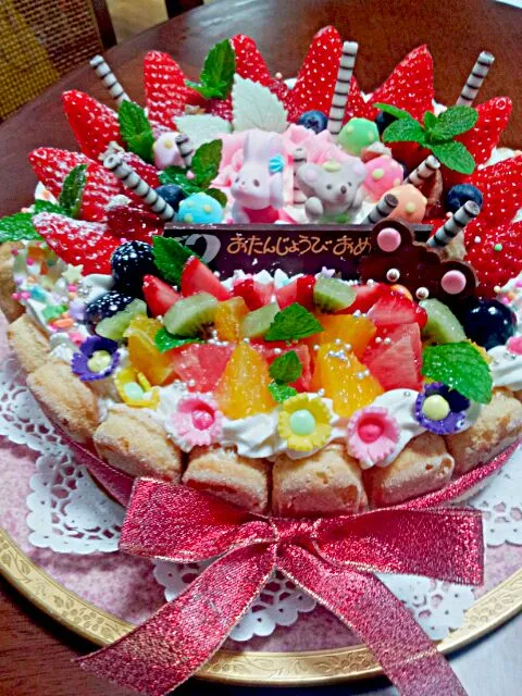 友達のお孫さんのbirthdayケーキ作りました。|藤田 まり子さん