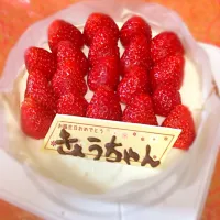 Snapdishの料理写真:娘の彼の誕生日ケーキ|maminkoさん